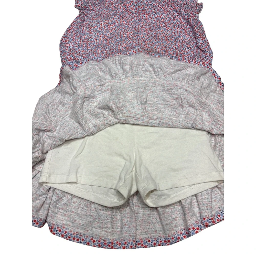 Cat‎ & Jack Girls 2pc Floral Crop Top and Tiered Skort Set Red Blue Size M 8